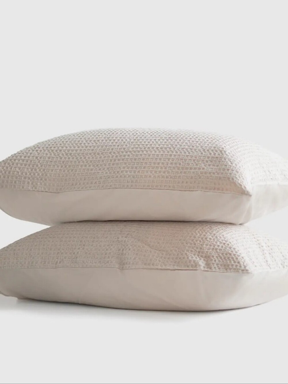 Quince Organic Cotton Waffle Sand King Shams! Set Of 4 (X14)